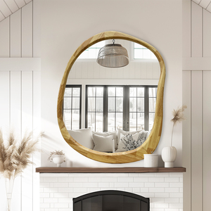 Không thường xuyên tường Gương trang trí phòng khách trang trí công phu bằng gỗ khung gương trang trí nội thất tường nhà sảnh thiết kế trang trí tường gương - Product Image 1