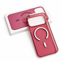 Étui de téléphone magnétique de luxe transparent en PC avec chargement magnétique, coque rigide anti-jaunissement, antichoc pour 18 Pro Max