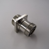 Adaptateur de connecteur coaxial RF, connecteur femelle DIN 7/16 à connecteur femelle DIN 7/16 avec bride carrée de 35 mm