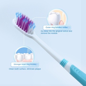 Petite <span class=keywords><strong>brosse</strong></span> à dents à cheveux doux avec manche en plastique pour le nettoyage des dents fines pour adultes et couples à usage domestique - Product Image 3