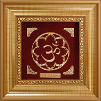 Vente en gros usine Cadre photo 3D pour peinture, Artisanat et Art religieux indien avec feuille d'or véritable 99,9% et feuille d'or 24K