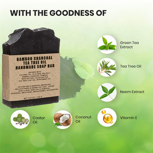 <span class=keywords><strong>Savon</strong></span> Corporel Éclaircissant au <span class=keywords><strong>Charbon</strong></span> de Bambou Activé et Huile de Tea Tree, <span class=keywords><strong>Savon</strong></span> Visage Bio à la Noix de Coco, <span class=keywords><strong>Savon</strong></span> Noir Marocain Anti-Bactérien Contre le Mélasma - Product Image 3