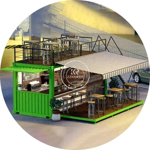 Bar de conteneur portable en aluminium et fibre de verre pour kiosque de nourriture et de boissons dans la rue, le parc, la place avec service de frites - Product Image 5