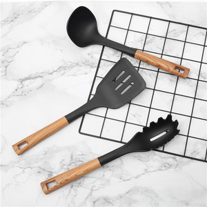 7 cái không dính thực phẩm an toàn <span class=keywords><strong>Nylon</strong></span> đồ dùng Pasta Turner muỗng lò nồi thìa dụng cụ nhà bếp phụ kiện nhà bếp bền vững Morden - Product Image 3