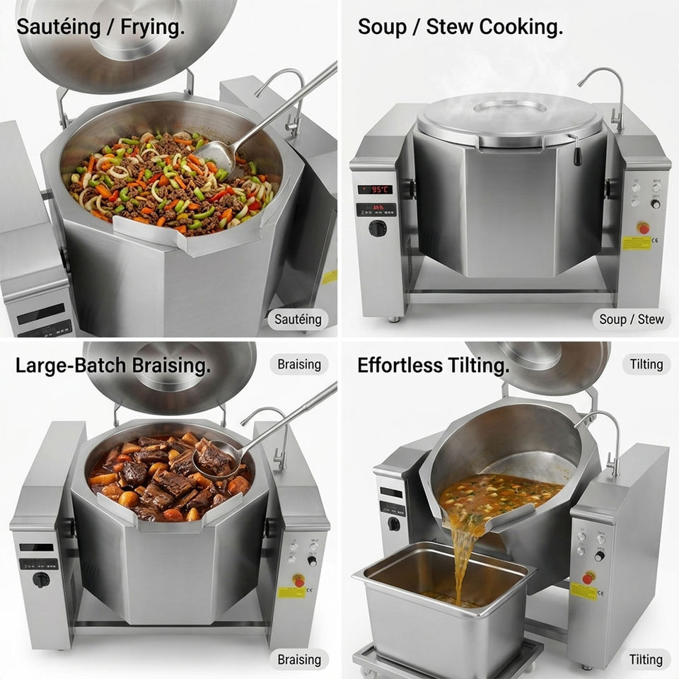 MEIKONG Commercial Kitchen - High-Capacity Induction Stirring Kettle