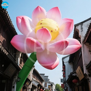 Personalizado 10M respiración inflable flor de loto escenario al aire libre decorativo Led gigante inflable Lotus modelo para fiesta inflable - Product Image 3