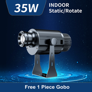 TMUT gran oferta 35W publicidad personalizada negro plata interior Navidad decoración Led luz Gobo Logo proyector - Product Image 5