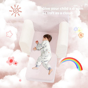 Children's <b>Sofa</b> Bed Folding With Handrails High Elasticity Foam Fabric Unisex Nap Chair For <b>Kids</b> - Product Image 1