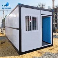 Maison conteneur pliable préfabriquée de 20 pieds, économique, avec 2 ou 3 chambres, pour appartement, camping, bureau ou bâtiment, avec toilettes