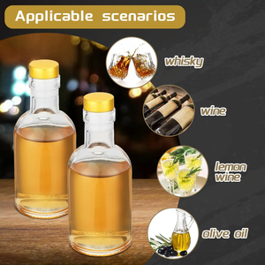 Bottiglie in Vetro Trasparente Multiuso Riutilizzabili da 375ml con Tappo in Sughero, a Prova di Perdite, per Salsa di Soia Calda, Marmellata, Tequila - Product Image 4