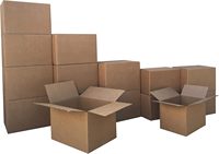 Boîte en carton ondulé auto-assemblante, durable et recyclable, kit de boîtes plates, petites et moyennes tailles assorties, emballage cosmétique