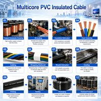 Câble d'alimentation flexible en PVC certifié VDE pour l'Europe 70 ℃   Câble électrique domestique 300/500 2/3/4/5 conducteurs pour applications de construction