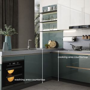 ตู้ครัวขนาดเล็กหรูหราน้ำหนักเบาพร้อมดีไซน์ปรับแต่งได้เฟอร์นิเจอร์ตู้พรีเมี่ยม - Product Image 2