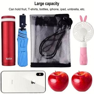 Sac de sport en PVC avec cordon de serrage OEM - Design créatif, imperméable, poche en filet, fermeture à glissière, idéal pour les cadeaux d'entreprise - Product Image 5