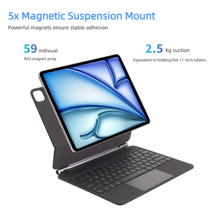 Nuevo Teclado Mágico para <span class=keywords><strong>iPad</strong></span> <span class=keywords><strong>Pro</strong></span> 11/10.9/<span class=keywords><strong>12.9</strong></span>/13 Pulgadas, Delgado, Magnético, Inalámbrico, Retroiluminado, con Batería de 500 mAh - Product Image 5