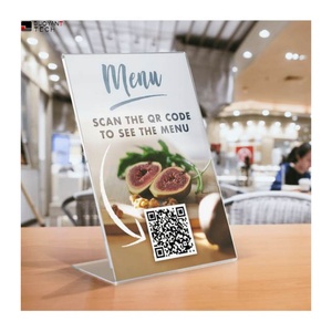 Factory Customized Supermarket A3 A4 A5 Table Sign Poster <b>Acrylic</b> Menu <b>Frame</b> Display Stand Holder - Product Image 4