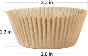 Moldes de Papel para Cupcakes y Muffins Mini, Color Marrón y Blanco, 6cm, 9cm, 11cm, Resistentes a la Grasa, Aptos para Microondas, Desechables - Product Image 6