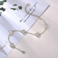Bracelet Adodo Classic Fashion Jewelry en cuivre écologique plaqué or 14 carats, sans nickel, sans plomb, micro-pavé, 2,5 mm, moissanite VVS