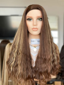 Vente chaude 100% cheveux vierges européens perruque juive casher pour les femmes Bandfall Highlight Blonde droite longue perruque pour la perte de cheveux - Product Image 2