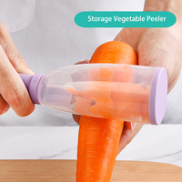 Multi-Functionele Rvs Blade Opslag Dunschiller Aardappel Wortel Dunschiller Met Container