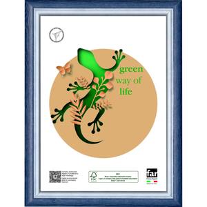 Batik <b>Frame</b> in Wood and Blue Crystal 35x50cm - Product Image 1