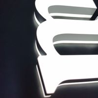 YIJIAO Lettres et enseignes en acrylique LED populaires, éclairées par l'avant et par l'arrière, pour enseignes de magasin