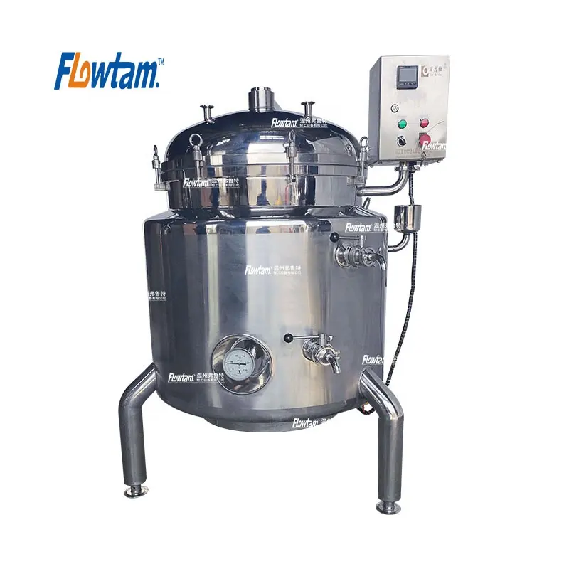 ماكينة طبخ صناعية كهربائية أو بالبخار من الفولاذ المقاوم للصدأ تعمل بالضغط