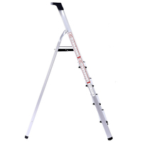2 3 4 5 6 7 8 Escabeau pliable, avec plate-forme d'outils supérieure, léger, portable pour la maison.
