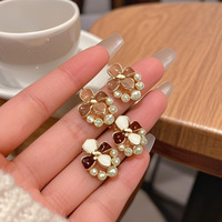 Anting Tusuk Wanita Gaya Korea Super Fairy, Desain Bunga Gardenia Manis, Cocok untuk Segala Suasana, Grosir, Model Unik