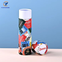 Emballage personnalisé en tube de papier pour café, boîte cadeau, affiche, cosmétiques, vêtements, pot spirale, boîte cylindrique, pour snacks biodégradables