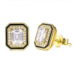 เครื่องประดับแฟชั่นเซรามิกสีขาวสุดหรูสำหรับสุภาพสตรีต่างหู925เงินแท้ - Product Image 5