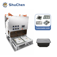 Machine de scellage de boîtes fraîcheur de bureau Shuchen pour emballage commercial de repas préparés, viandes cuites, nouilles instantanées