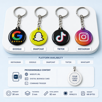 Porte-clés NFC RFID personnalisé en époxy, carte d'accès, mini-étiquette 13,56 MHz étanche 1K pour paiement, hôtellerie et usage professionnel