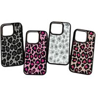 Étui de protection en velours Sense Plus de haute qualité pour iPhone 13/14/16 étui de téléphone anti-chute imprimé léopard décontracté Compatible avec poignée de téléphone