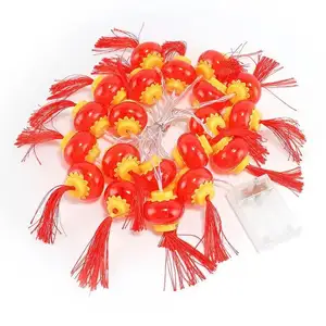 Chinese New Year Led String Lamp Chinese Knot Red Lantern Christmas 2024 New Year Decorative Garland String Night Light