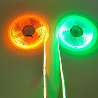 Bande lumineuse LED COB 8 mm 3000K blanc chaud flexible 12V 24V DC, ruban lumineux 320 LED/m pour maison, cuisine, chambre, plafond, décoration