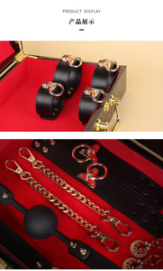 Kits de Bondage de Cuero Genuino, Set de Restricción BDSM para Juegos Eróticos, Juguetes de Cosplay para Adultos para <span class=keywords><strong>Parejas</strong></span> - Product Image 3