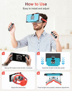 Gafas de Realidad Virtual para <span class=keywords><strong>Switch</strong></span> 2, Pantalla Inmersiva HD 3D, Compatible con la Consola de <span class=keywords><strong>Juegos</strong></span> <span class=keywords><strong>Switch</strong></span> 2 |   Cómoda Gorra Ajustable - Product Image 5
