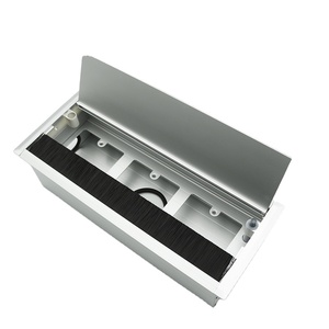 Phong Cách Hiện Đại Hợp Kim Nhôm Hình Chữ Nhật Cáp Grommet Giá Cả Cạnh Tranh Nội Thất Văn Phòng Phụ Kiện Máy Tính Nhà Bàn - Product Image 1