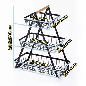 Creative Multi-Layer Slim Space Metal <strong>Fruit</strong> Basket Home Living Room Dried <strong>Fruit</strong> Snack Storage Rack Three-Layer Detachable Shelf - Product Image 6