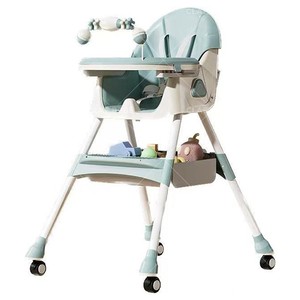 Polifunzionale pieghevole bambini sedia di alimentazione alta regolabile altezza sedia sdraio con giocattoli - Product Image 6