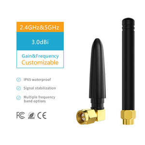 Ăng ten cao su vịt 2.4G 5.8G 2.4GHz băng tần kép không dây <span class=keywords><strong>Wifi</strong></span> keo dính ăng ten BNC với 4G 5G LTE 5dBi - Product Image 1