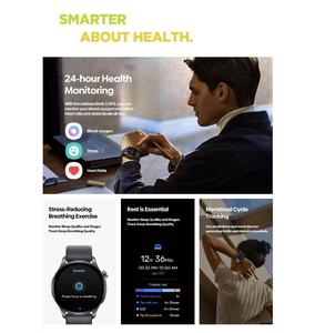 Hicyber btalk 3 tập thể dục SmartWatch-hợp kim trường hợp IPX4 không thấm nước AMOLED hiển thị hoạt động Tracker Đồng hồ báo thức Silicone ban nhạc - Product Image 5