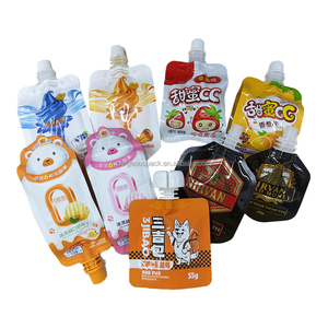 Impreso personalizado 150ml 300ml plástico laminado barrera Doypack Stand Up Spout bolsa bolsas de embalaje jugo bebida puré muestra gratis - Product Image 1