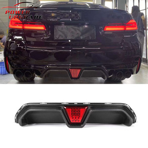 Diffuseur de pare-chocs arrière sec en Fiber de carbone de Style CS avec lumière LED pour <span class=keywords><strong>BMW</strong></span> <span class=keywords><strong>F90</strong></span> <span class=keywords><strong>M5</strong></span> compétition 2020 + - Product Image 1