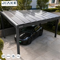 Jiake Vollaluminium-Pergola mit Solar-Carport und PVDF-Beschichtung, Gartenpavillon für Moderne Spa-Entspannungszonen