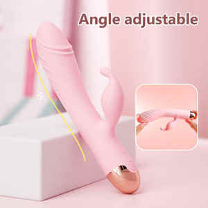 Vibratore Dildo Rotante a 360 Gradi Massaggiatore Vaginale Femminile Stimolatore Punto G e Clitoride Masturbatore Vibratore <span class=keywords><strong>Rabbit</strong></span> Giocattoli Sessuali - Product Image 2