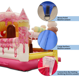 Bouncy Inflatable lâu đài nhảy pastel lâu đài Ice Cream PVC thư bị trả lại nhảy nhà Bouncer - Product Image 3