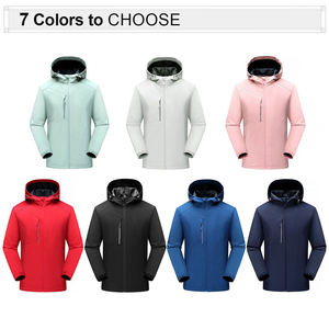 Wholesale Custom Logo <b>Waterproof</b> Windproof Outdoor Sports Unisex Lightweight Hooded Softshell <b>Men's</b> Windbreaker <b>Jackets</b> - Product Image 2