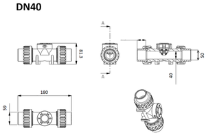 Upvc đo lưu lượng nước cảm biến 50-750l cho đất nông nghiệp thủy lợi nhà máy nước cá hồ bơi với tiêu chuẩn DN40 <span class=keywords><strong>Inline</strong></span> tuabin lưu lượng kế - Product Image 3